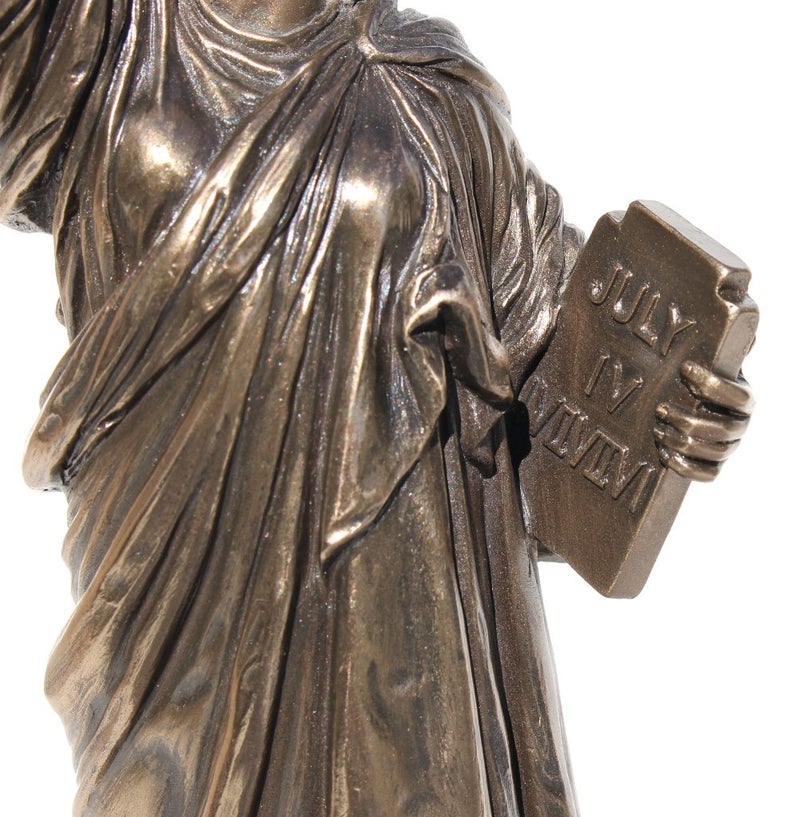 US 12.38 Inch The Statue of Liberty Cold Cast Bronze Sculpture Figurine - Image 2